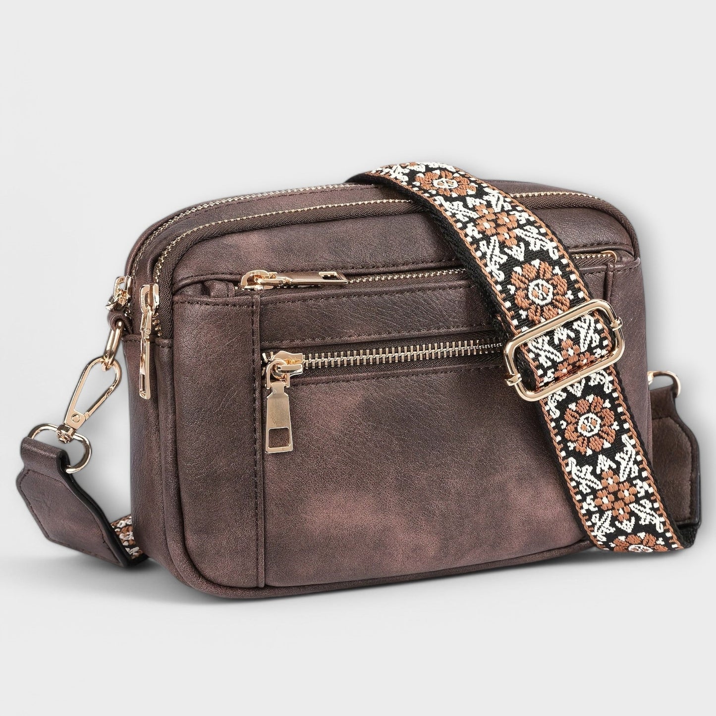 Bolso Cruzado de Cuero PU