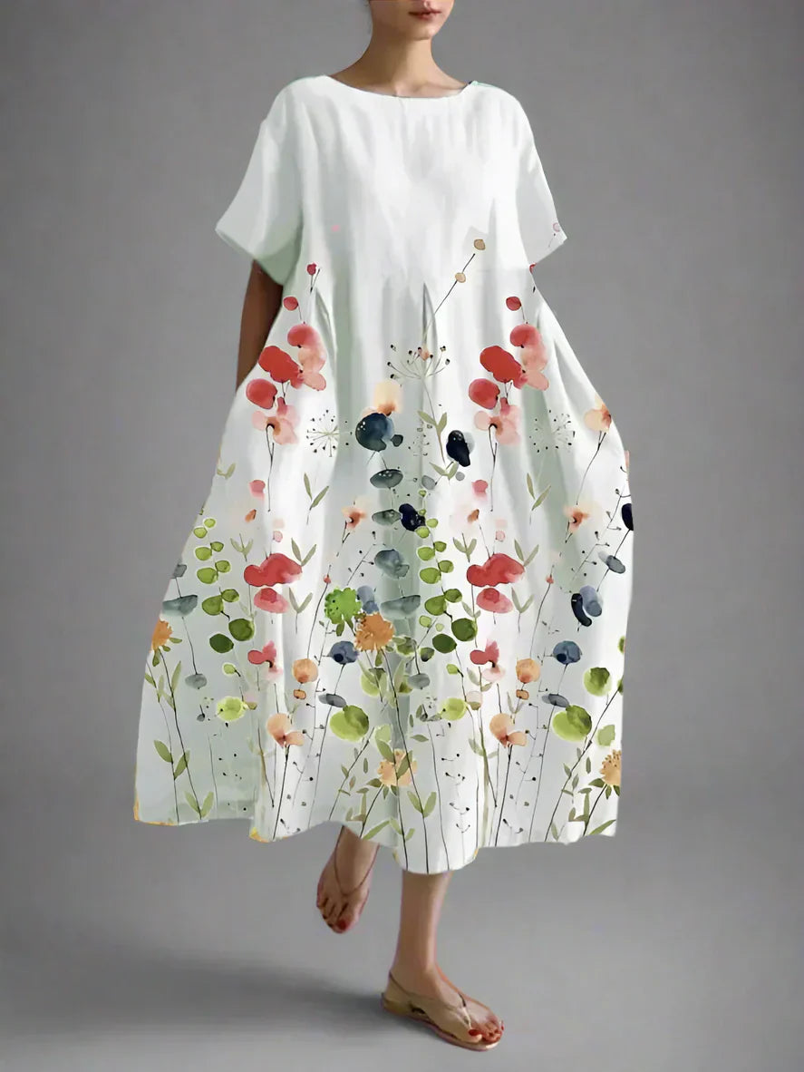Urmelhild | Vestido de Verano con Patrón Floral y Cómoda Libertad de Movimiento