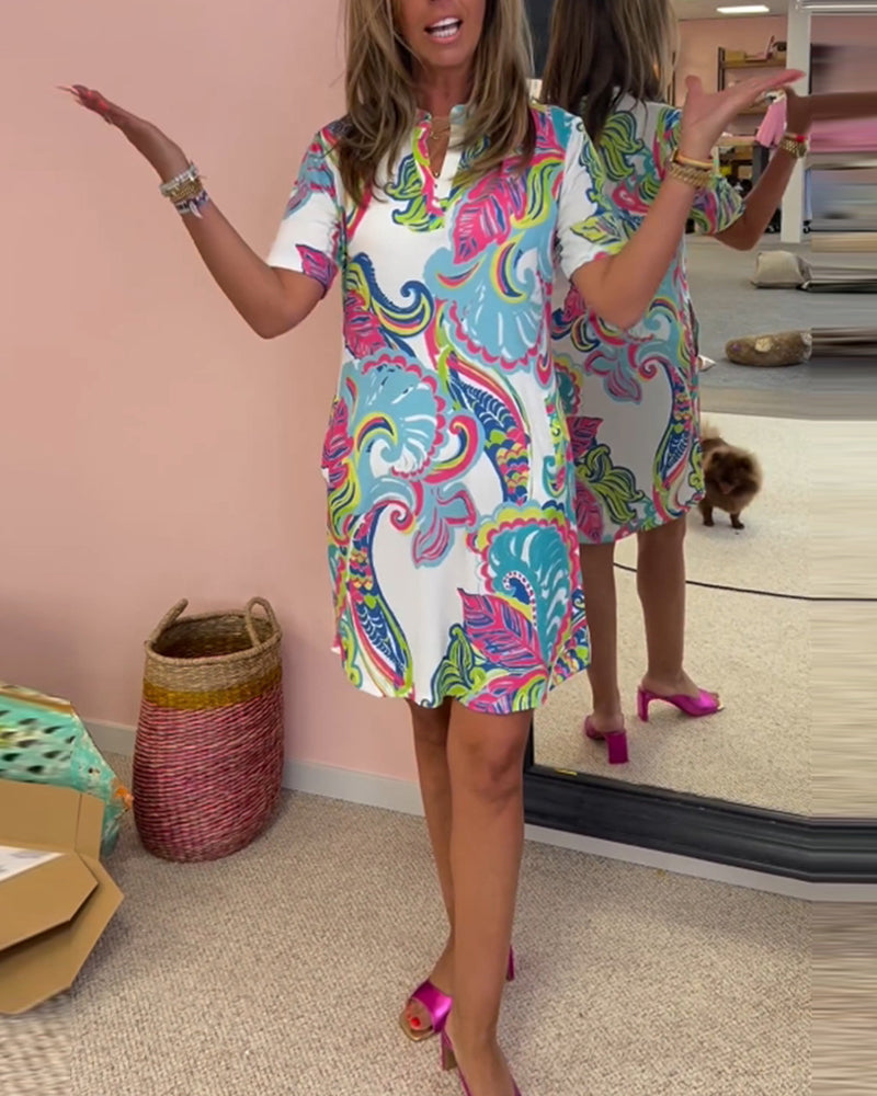 Vestido Ajustado Impreso