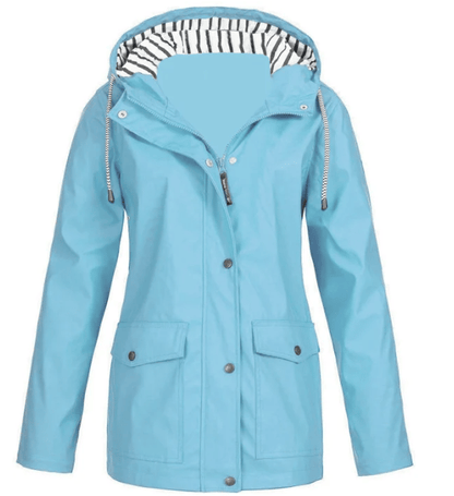 Ilektra - Chaqueta Elegante de Manga Larga Impermeable con Capucha