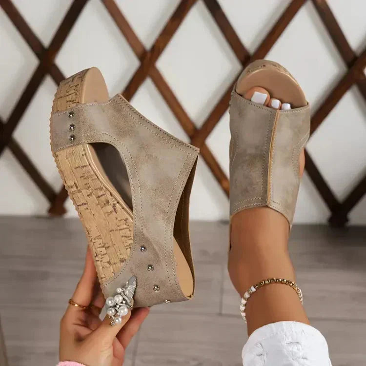 Luna – Sandalias ortopédicas elegantes con tacón de cuña
