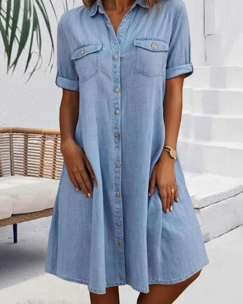 Jessica | Vestido Camisa Botonéado Relajado