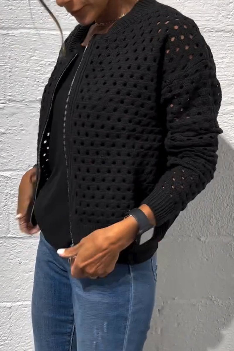 Chaqueta de punto con cremallera