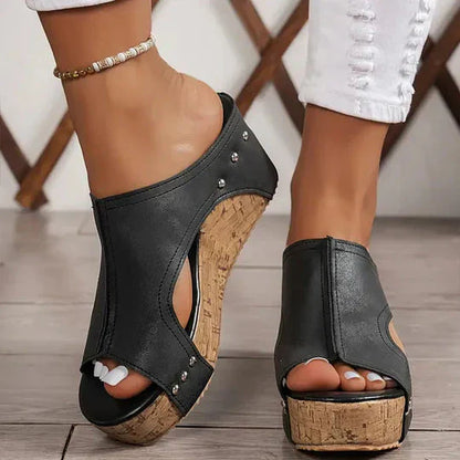Luna – Sandalias ortopédicas elegantes con tacón de cuña