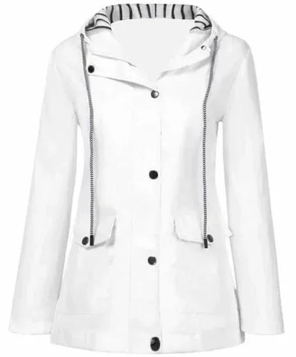 Ilektra - Chaqueta Elegante de Manga Larga Impermeable con Capucha