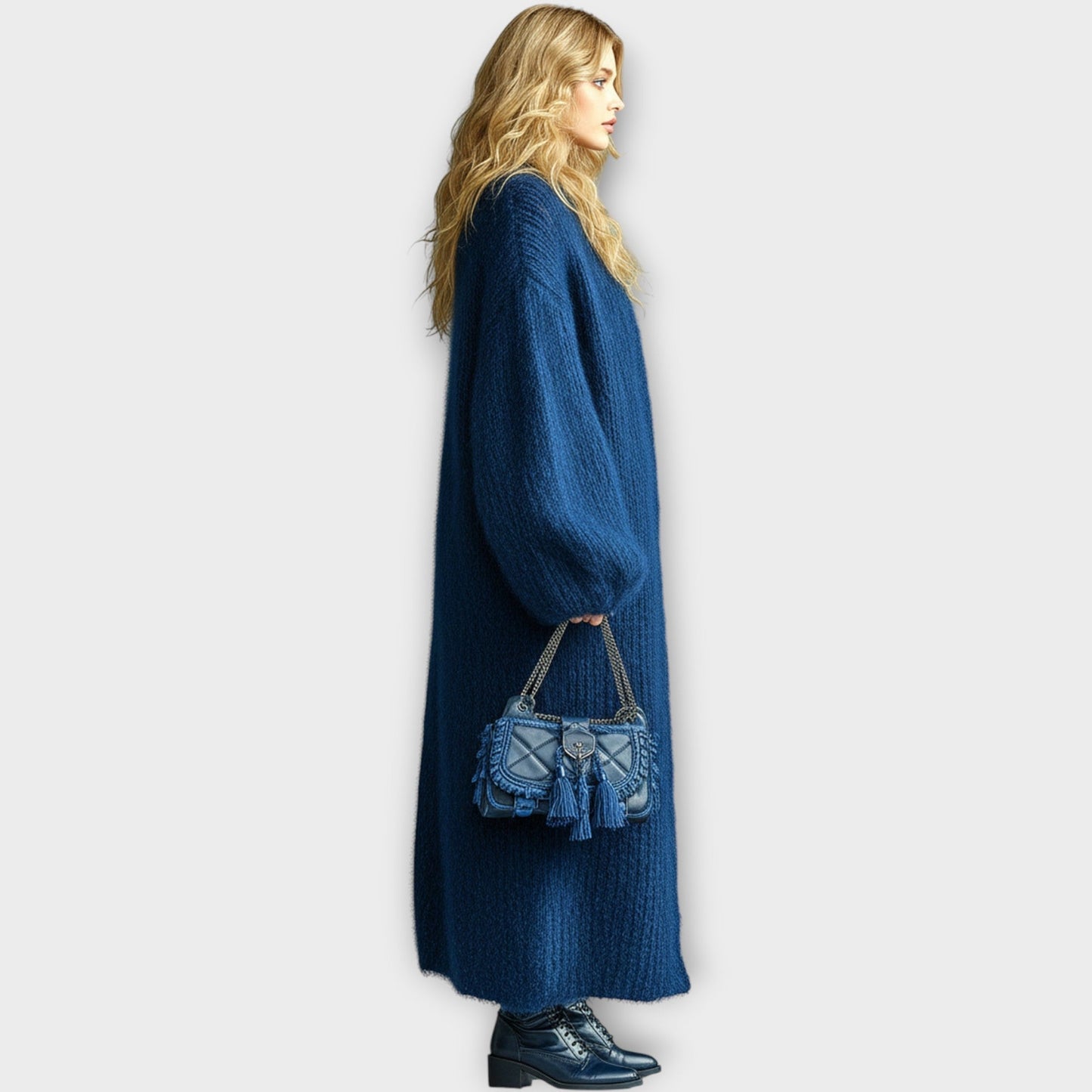 Cardigan Lungo Luxe in Maglia Confortevole