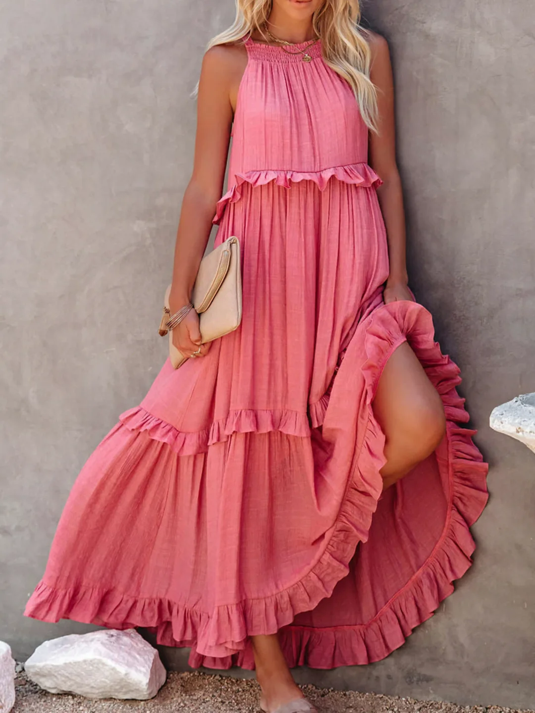 Mabel - Vestido Maxi con Volantes