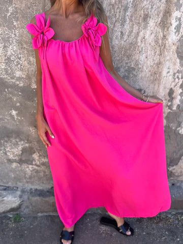 Vestido Floral Escote en U - Elegancia Atemporal