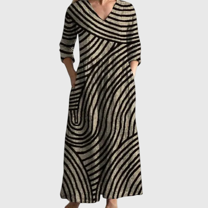 Fiona | Elegante Vestido Midi Fluyente