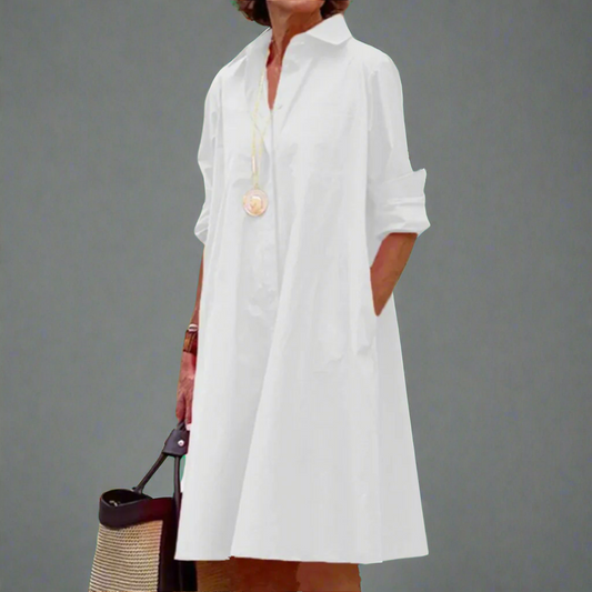 Tove | Vestido Midi Elegante con Mangas Largas
