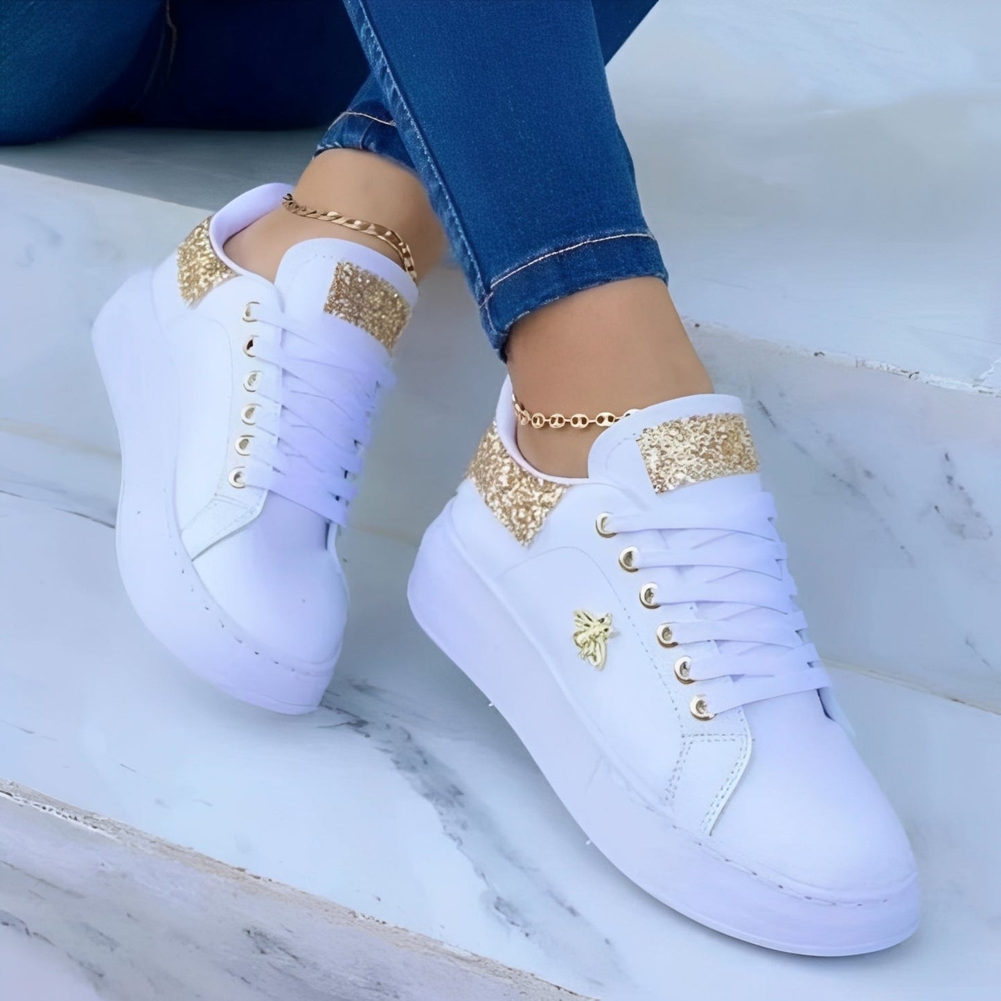Aleena - Zapatos elegantes y brillantes para mujer