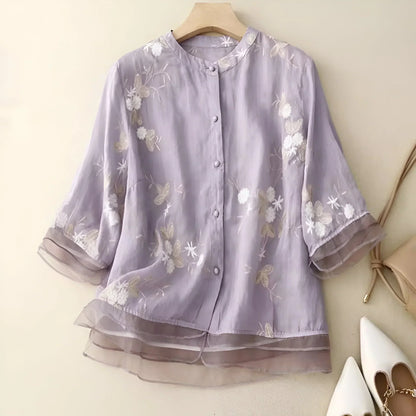 Carmelita – Blusa Transparente Bordada