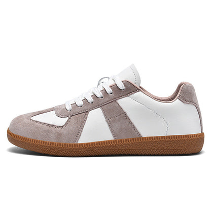 Irene - Zapatillas elegantes de cuero y lona para mujer
