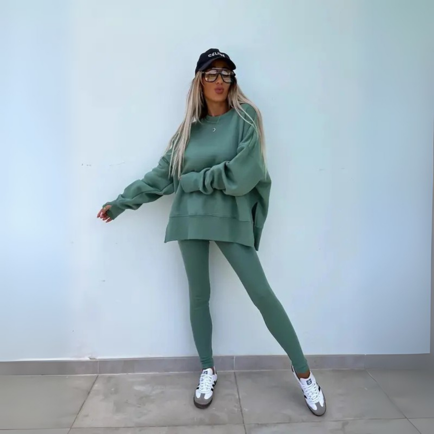 MADISON – CONJUNTO DE SUDADERA OVERSIZE Y LEGGINGS