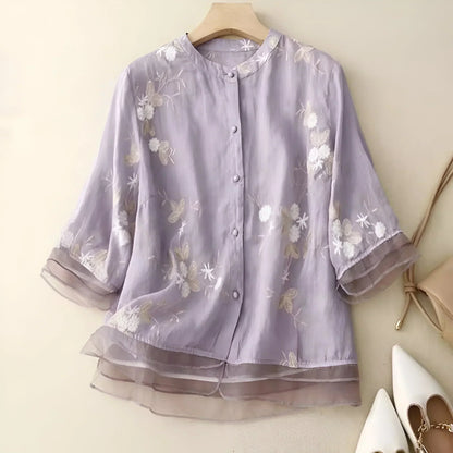 Carmelita – Blusa Transparente Bordada