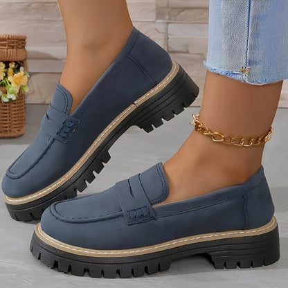 Elise - Elegantes mocasines con plataforma mate para mujer