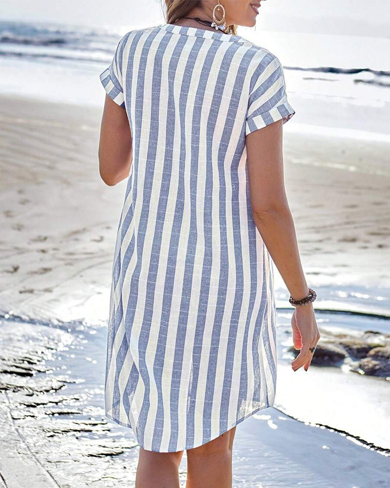 Carol | Vestido Camisero Rayado