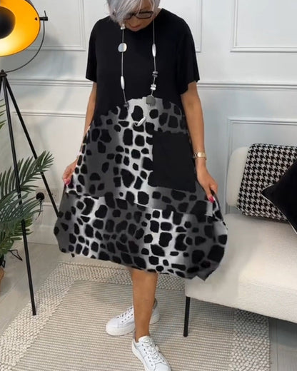 Olivia | Vestido Casual Impreso con Bolsillos