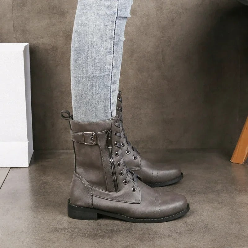 Ivetta - Botas de Piel Brillante