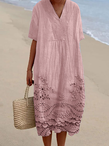 ORIANA – VESTIDO DE HEMBRA DE ENCAJE BORDADO FLORAL