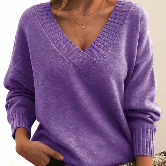 Aria | Suéter Relaxed Fit con Profundo Escote en V Chic