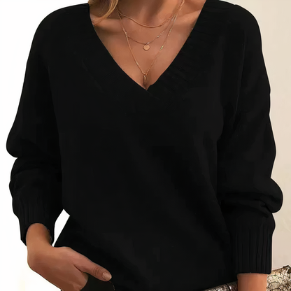 Aria | Suéter Relaxed Fit con Profundo Escote en V Chic
