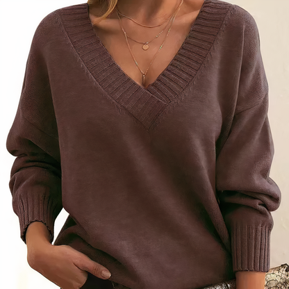 Aria | Suéter Relaxed Fit con Profundo Escote en V Chic