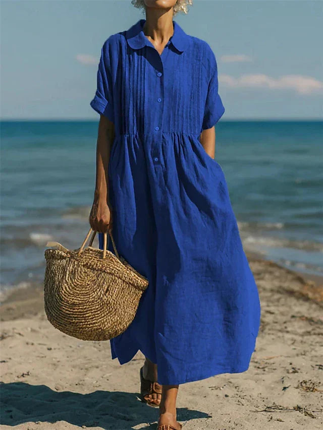 Alice™ | Vestido Camisa de Botones de Algodón