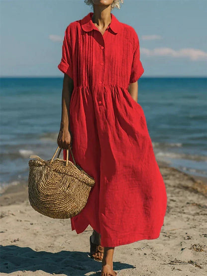 Alice™ | Vestido Camisa de Botones de Algodón