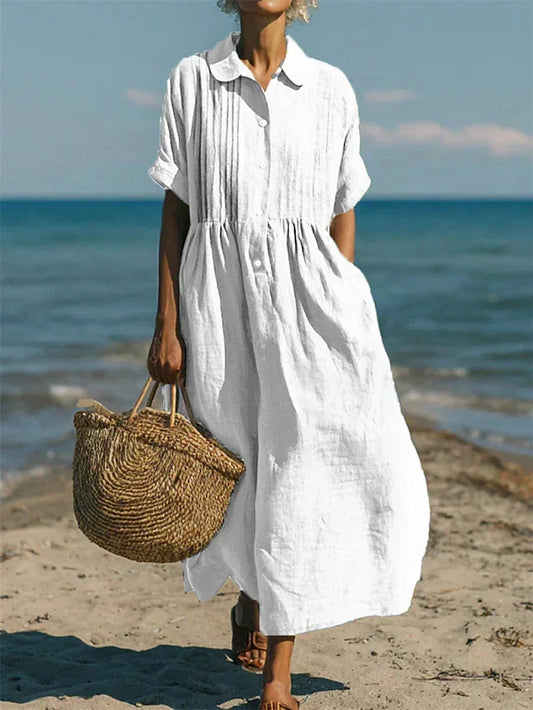 Alice™ | Vestido Camisa de Botones de Algodón