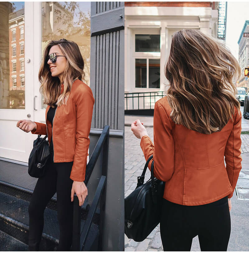 Sophia - Chaqueta de Cuero Italiana