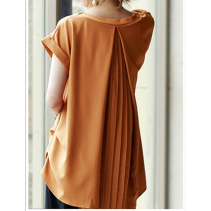 ESTRID - CAMISETA DE PATCHWORK CON MANGAS CORTAS Y ESTILO
