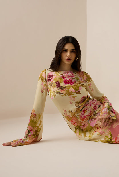 ALINA – VESTIDO ROMÁNTICO CON ESTAMPADO FLORAL