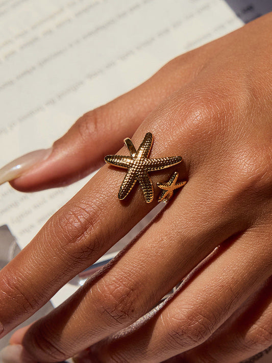 Mikaela | Anillo Abierto de Estrella de Mar