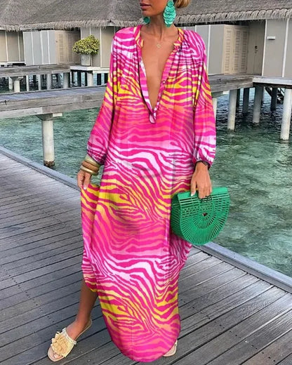 Bea - Vestido Maxi con Escote en V