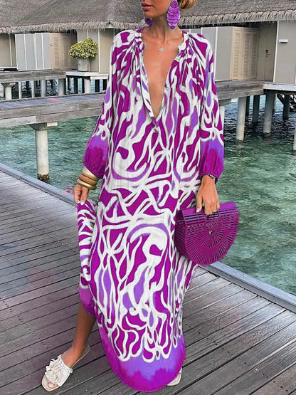 Bea - Vestido Maxi con Escote en V