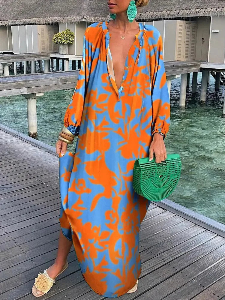 Bea - Vestido Maxi con Escote en V