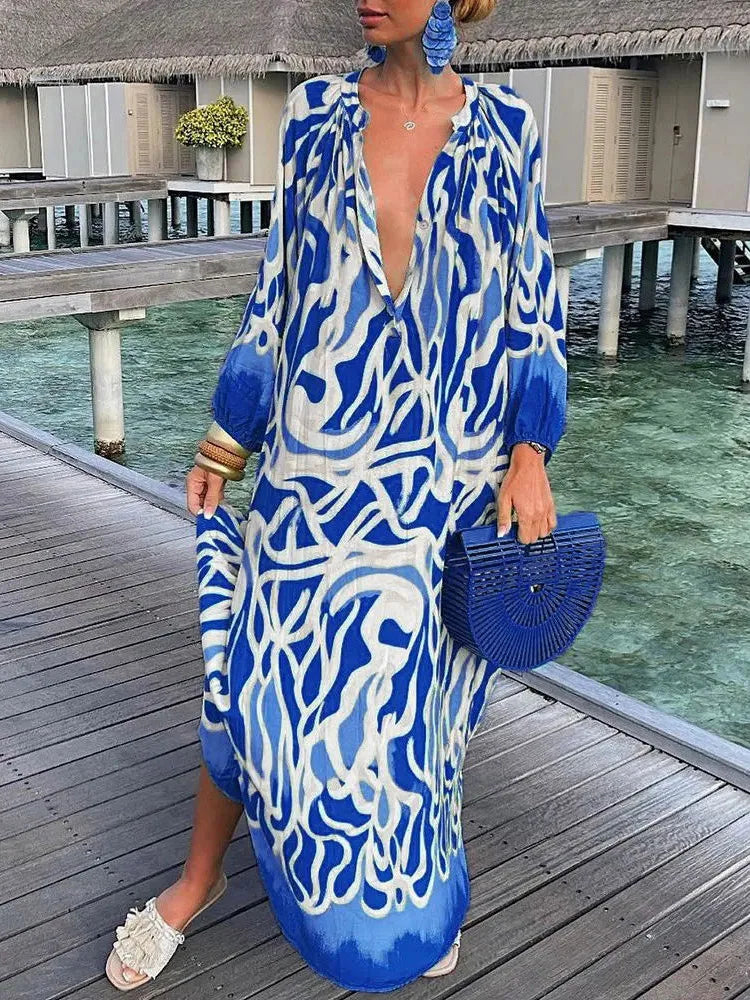 Bea - Vestido Maxi con Escote en V