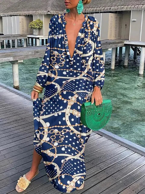 Bea - Vestido Maxi con Escote en V