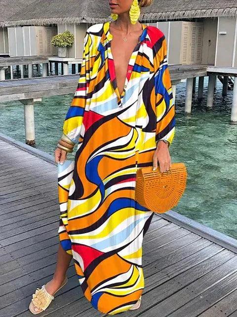 Bea - Vestido Maxi con Escote en V