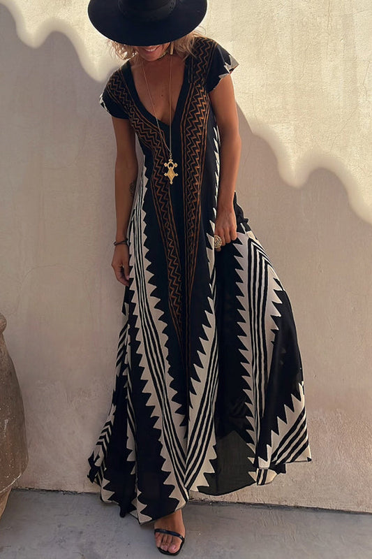 Camille | Vestido Bohemio Casual con Escote en V