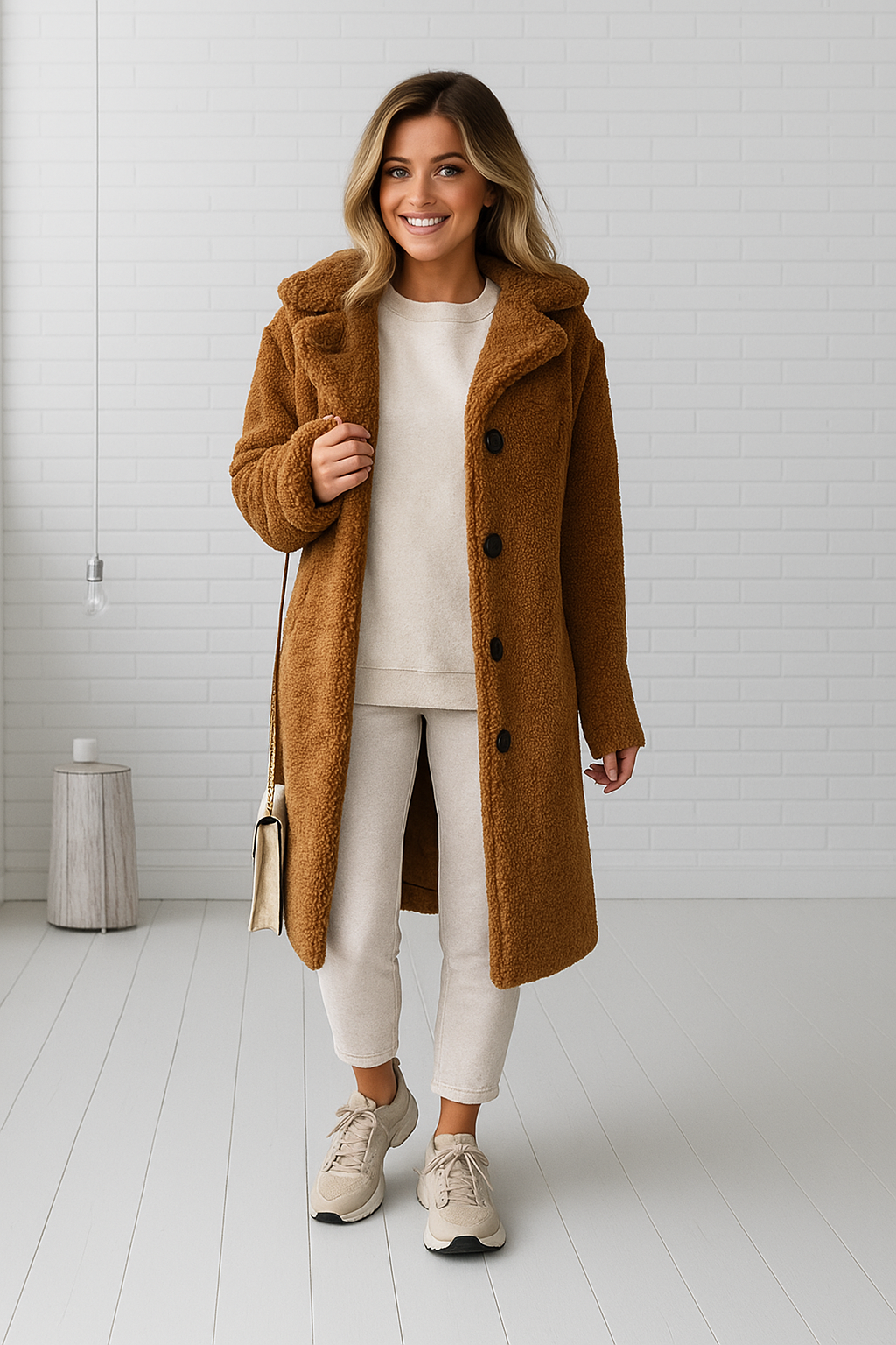 Abrigo Teddy Annelous – Abrigo Largo y Peludo para Invierno