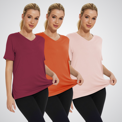 OLIVIA – CAMISETA V-NECK DIARIA (PACK DE 3)