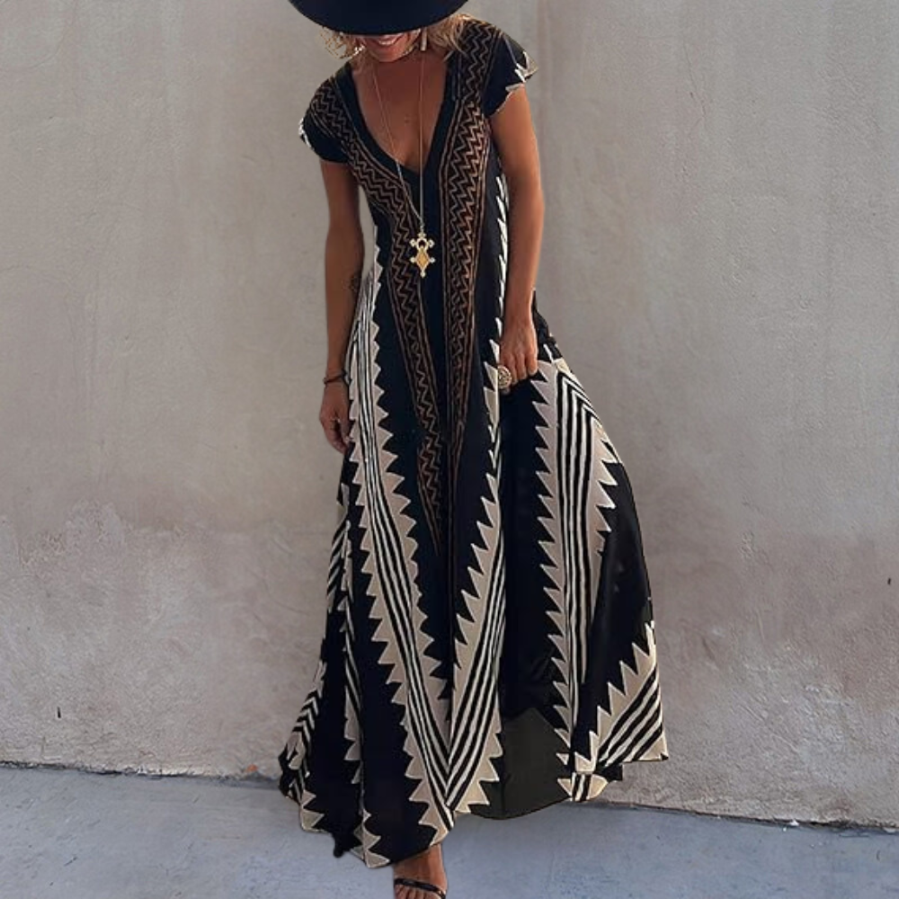 Adelina – Vestido Maxi Bohemio