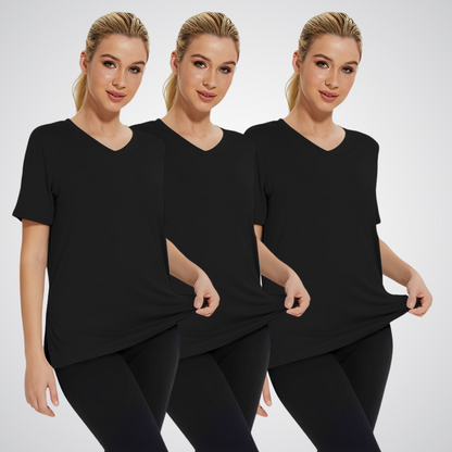 OLIVIA – CAMISETA V-NECK DIARIA (PACK DE 3)