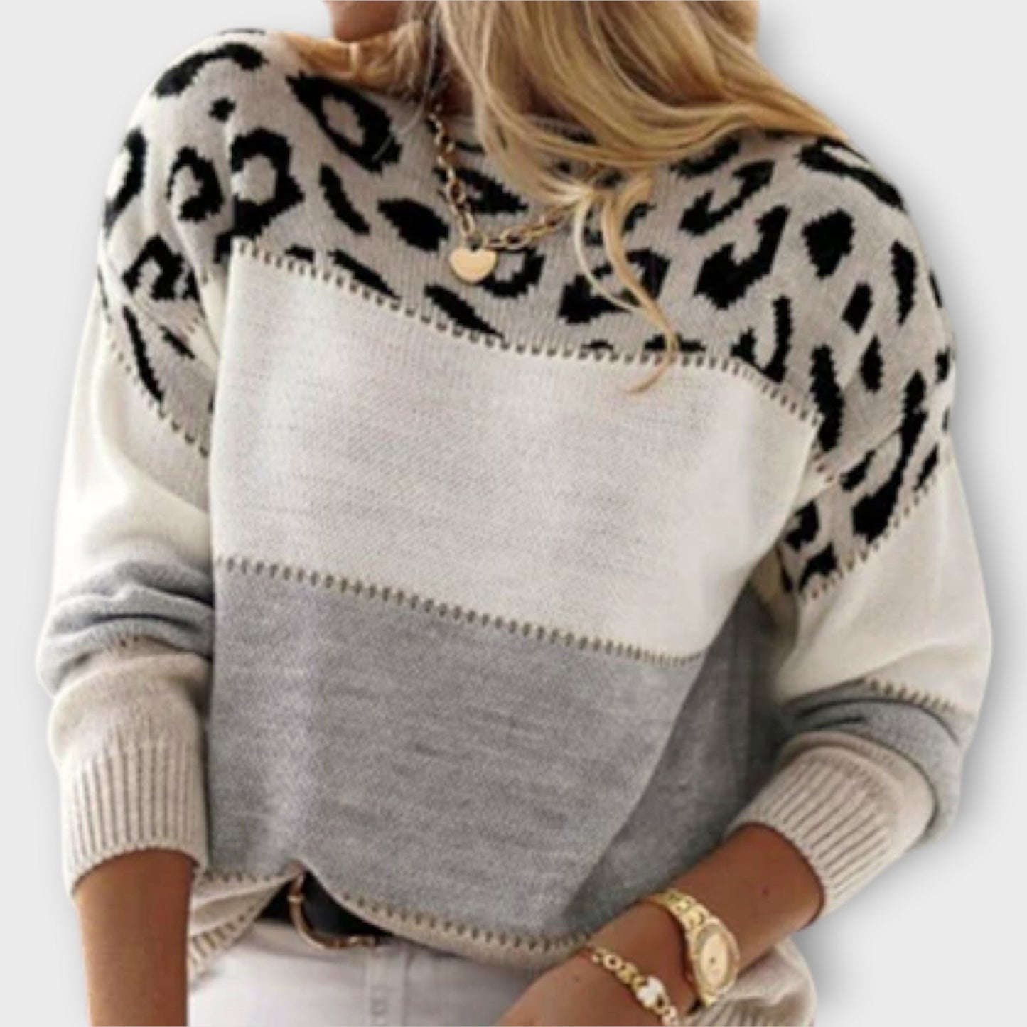Kay - Suéter Casual de Leopardo