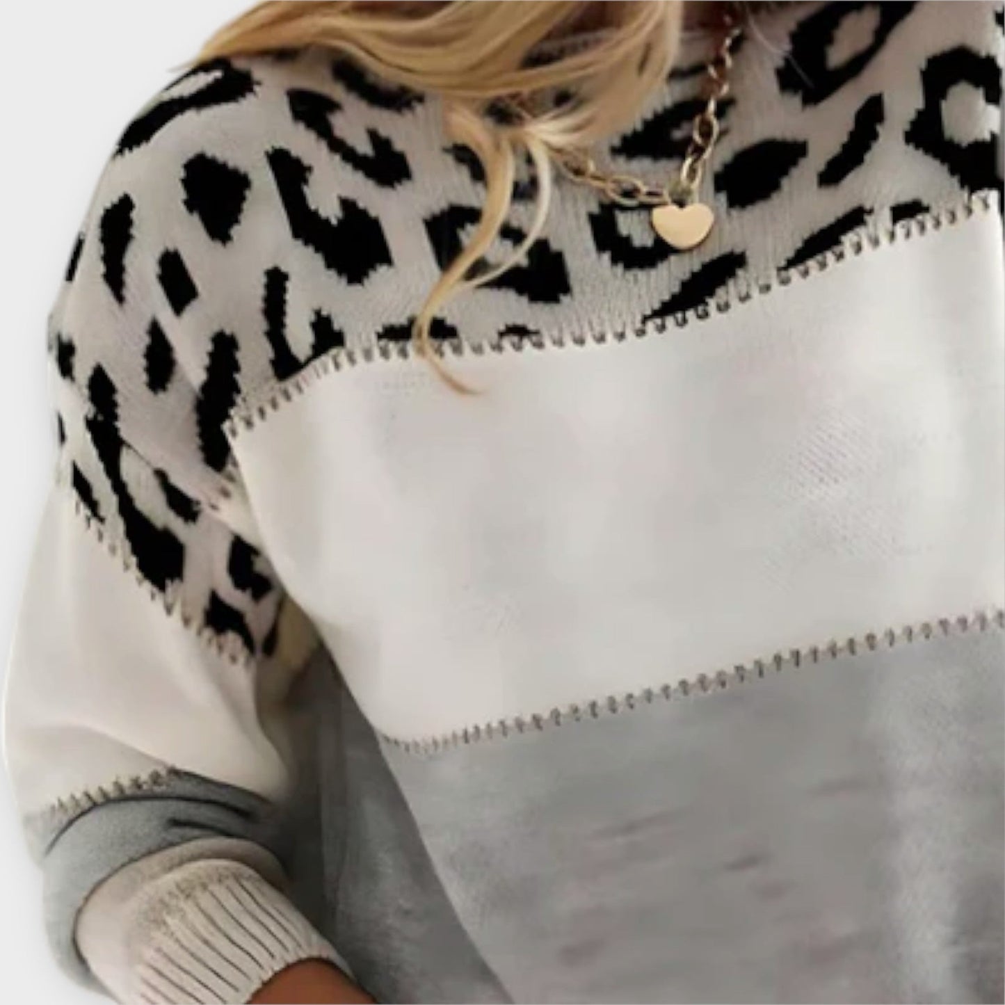 Kay - Suéter Casual de Leopardo