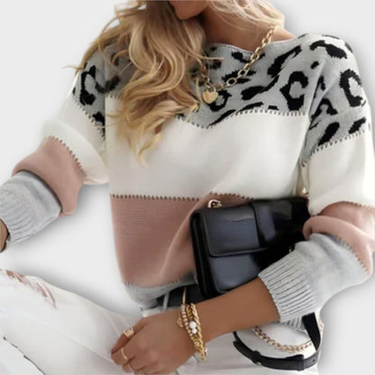 Kay - Suéter Casual de Leopardo