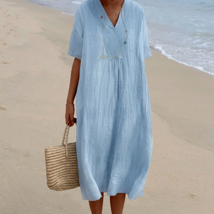 Silvana™ | Vestido Maxi Texturizado Relajado.