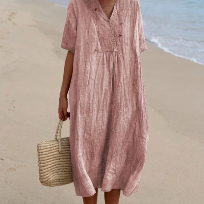 Silvana™ | Vestido Maxi Texturizado Relajado.
